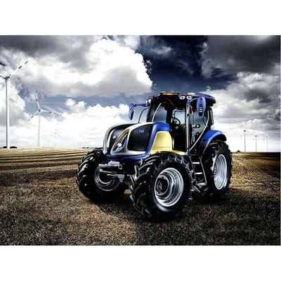5D DIY Diamond Painting  Boerderijtractor  3D Strass Borduurwerk Kruissteek 20X30CM gray
