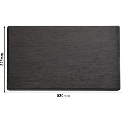 GGM Gastro (6 Stück) GN-Tablett 1/1 - SLATE - Melamin - Höhe: 12mm - Schwarz