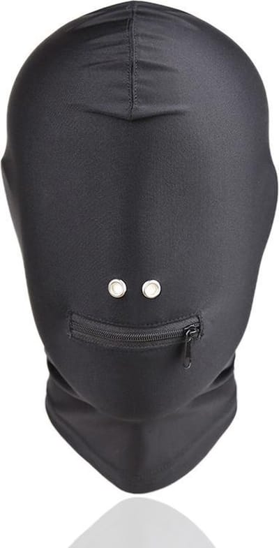 Banoch - Mask Zipper Mouth - Spandex Masker - BDSM - Zwart met Rits