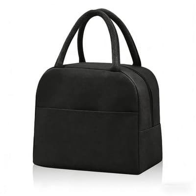 Geïsoleerde lunchtas voor volwassenen en kinderen, kleine geïsoleerde lunchbox, geïsoleerde en waterdichte lunchtas, geschikt voor werk, school, picknicks en andere buitenactiviteiten (zwart).