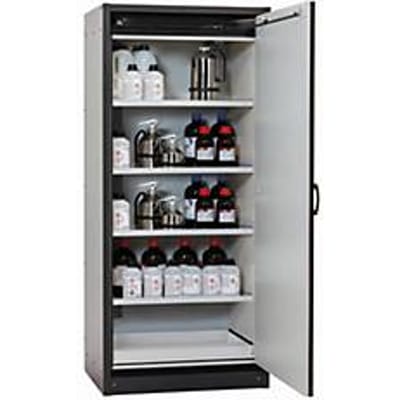 Veiligheidskast type 30 asecos Q-CLASSIC-30, scharnierende deur, rechts scharnierend, verkeerslicht voor rood, B 864 x D 620 x H 1947 mm