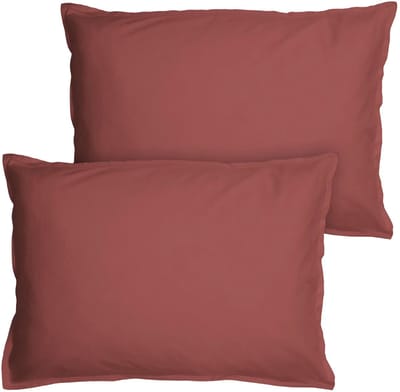 Matt & Rose Set Kussenslopen Wijnrood - 50 x 70 cm - Gewassen Katoen