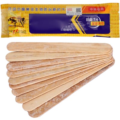 Imkerij Ongediertebestrijding Houten Strips Snel Effect Bijenwas Motlarve Behandelingsgereedschap blue