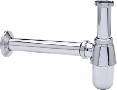 Flesafsluiter - Geurafsluiter - Badkamer Aansluiting - Duurzaam Metaal - 1 1/4 Inch - Chroom