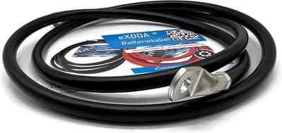 Koperen Batterijkabel 35 mm² 150 cm met Ringogen M8 Rood - Flexibele Stroomkabel