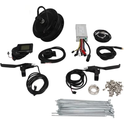 Kit de Conversion Vélo Électrique Moteur de Vélo Entraînement Avant 48V 500W Contrôleur 22A Accélérateur et Panneau d'Affichage M3 pour Mise à Niveau For 28/29in 700C Wheel Spokes