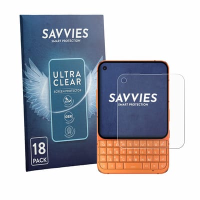 Savvies - Screenprotector voor Unihertz Titan 2 Elite - Folie Beschermfolie transparant 18 Stuks
