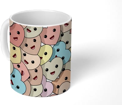 Mok - Koffiemok - Hart - Patroon - Baby - Mokken - 350 ML - Beker - Koffiemokken - Theemok