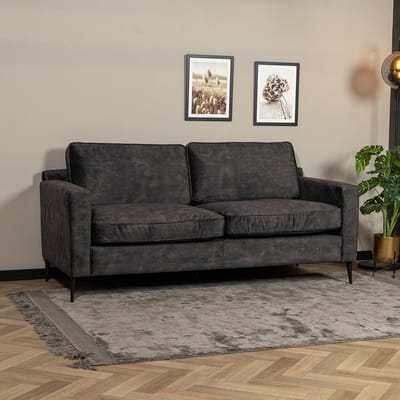 Bronx71® Velvet bank 3-zits Florida antraciet