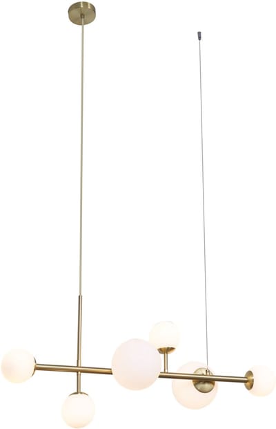 QAZQA monaco - Hotel chique Hanglamp voor boven de eettafel | in eetkamer - 1 lichts - L 91 cm - Goud - Woonkamer | Slaapkamer | Keuken
