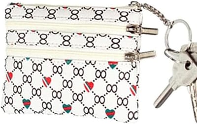 Dames leren portemonnee met sleutelhanger - Slanke mini portemonnee voor vrouwen, ideaal voor dagelijks gebruik en stijlvol design