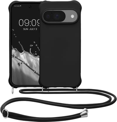 kwmobile telefoonhoesjegeschikt voor Google Pixel 10 / Pixel 10 Pro - Hoesje van siliconen met telefoonkoord - In zwart