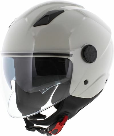 Vito jet helm Sarenta glans wit/grijs (off white) XS