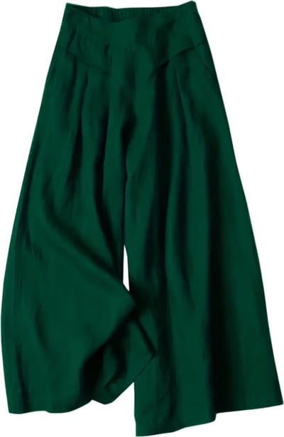 Livano Linnen Broek Dames - Zomerbroek - Volwassenen - Lange Broek - Pantalon - Strandbroek - Zomer - Ibiza Stijl - Groen - Maat XS
