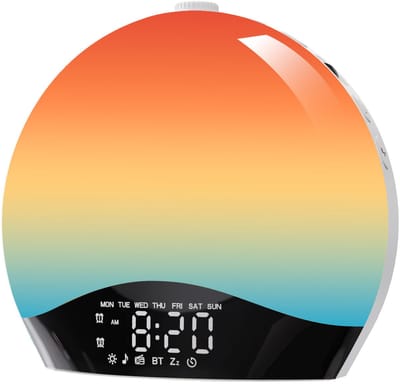 Wake up Light - Lichtwekker Met Simulatie Van Zonsopgang - Met 22 Natuurlijke Geluiden En 17 Gekleurde Lichten - Inclusief Snooze- En Timerfunctie - Digitale Wekker - Lichtwekker - Nachtlampje - Wekker