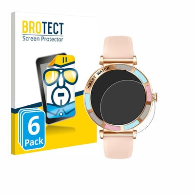 BROTECT - Screenprotector voor Braidol Smartwatch 1.27" - Folie Beschermfolie transparant 6 Stuks