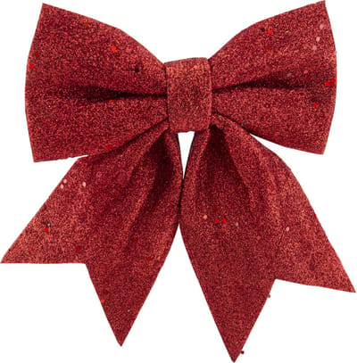 Cosy & Trendy Kersthanger - strik - rood - 30 x 35 cm - Kerstversiering