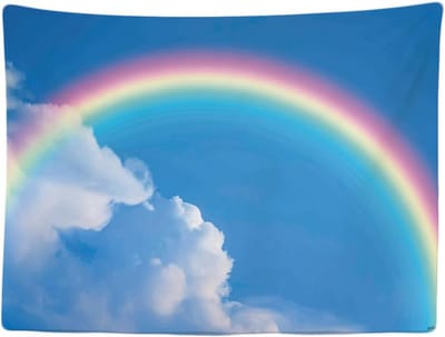Wandkleed - 200x150 cm - Regenboog - voor Binnen - Wandtapijt - Wanddoek Stof - Poster - Decoratie - Unicorn - Eenhoorn - Aesthetic Room Decor - Kinderkamer - Meisje - Kinderen - Versiering - Kind