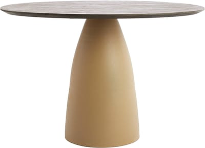 Light&living Eettafel Ø120x76 cm PALMIRA hout olie bruin+mat beige