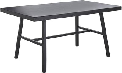 CANETTO - Tuintafel - Zwart - Aluminium