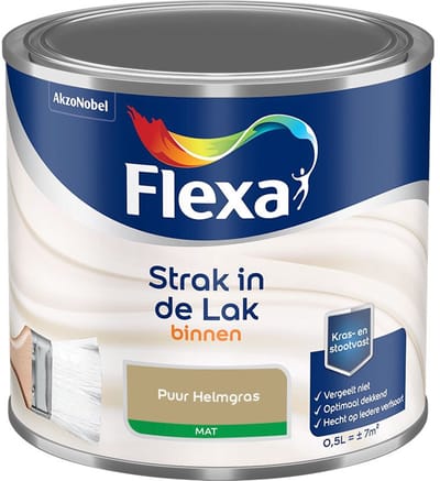 Flexa - Strak In De Lak Binnenlak Mat - Puur Helmgras - Mengverf - 500 Ml
