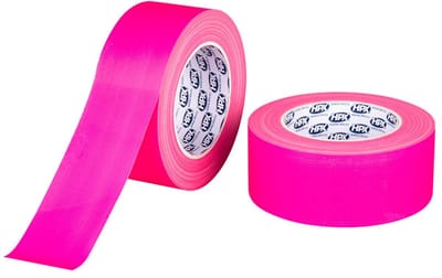 Gaffer tape - Sterke hechting - Makkelijk afscheurbaar - Fluorescerend roze - 50mm x 25m