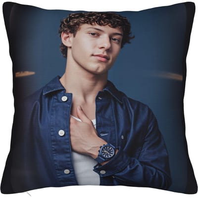 Taies d'oreiller Kimi Antonelli Housse de coussin tendance Pour canapé, divan, lit, salon Housse de coussin graphique Peach skin 18*18(CM)-1Pcs