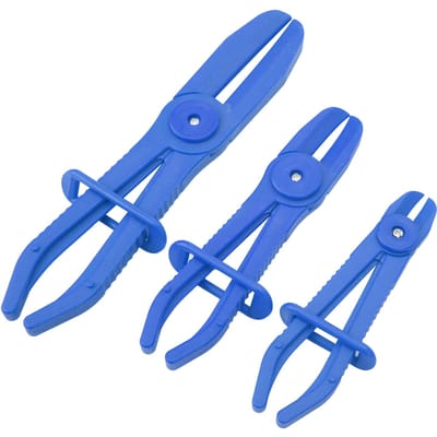 3 stuks Plastic Slangklemgereedschap Pijpbuis Afknijptang met Anti-slip Handvat(Rood )