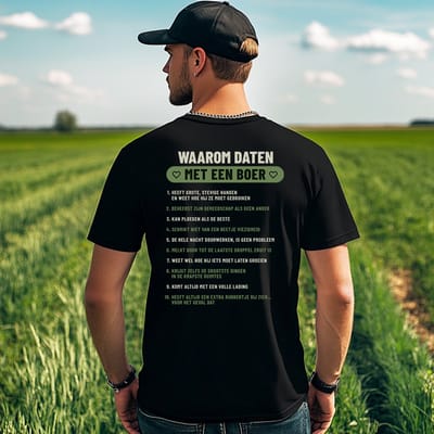 AGRIFANS® Daten met een Boer - Heren T-shirt - S