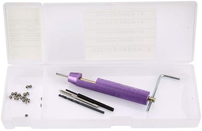 Dailygoody - Kit voor Schroefdraadreparatie - Schroefdraad Inzetstukken - Eenvoudig in gebruik - M2.5 x 0.45 - Schroefdraadinzetstukken - Geschikt voo...