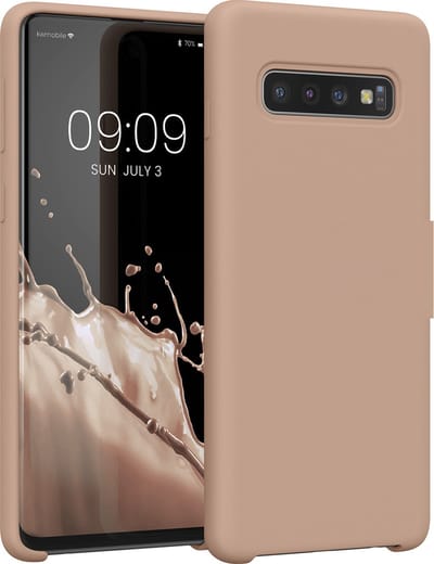 kwmobile telefoonhoesje geschikt voor Samsung Galaxy S10 - Hoesje met siliconen coating - Smartphone case in mat oudroze