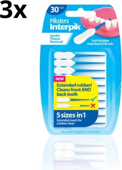 Piksters Interpik Interdentale Ragers - 3 x 30 stuks - Voordeelverpakking