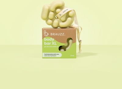 BRAUZZ. Body bar XL (100g) - Fresh Lime - Hydraterende Aloë Vera - Voedende Shea Butter - uniek design