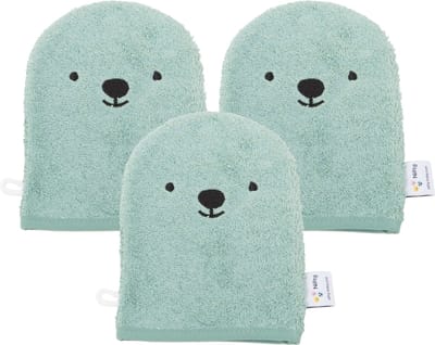 Aanbieding! - Nifty Washandjes - Baby Washandjes - Set van 3 - Dier - Mint Groen