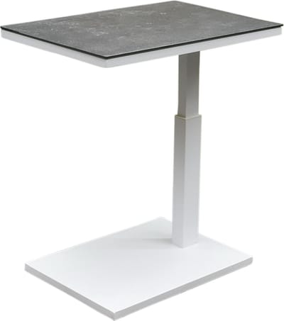 Tracy bijzettafel 60x40xH46-67 cm in hoogte verstelbaar wit