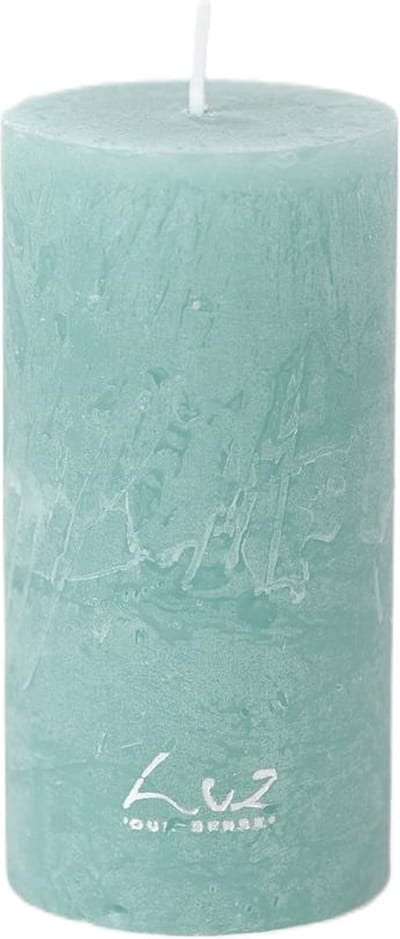 Rasteli Luz Your Senses Kaars-Stompkaars Turquoise-Blauw D 6 cm H 12cm per 2 stuks