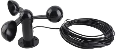 Dailygoods- Anemometer met 8m Waterbestendige Kabel - Windsnelheid Detector - Schokbestendig - ABS Materiaal - Anti-interferentie - Duurzaam Ontwerp - Windsnelheidsmeter