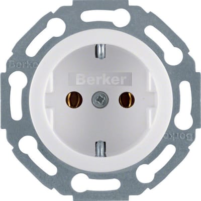 Hager Berker Wandstopcontact 1930/glas (WCD-schakelmateriaal) (Europese Stekkerdoos) - 414520