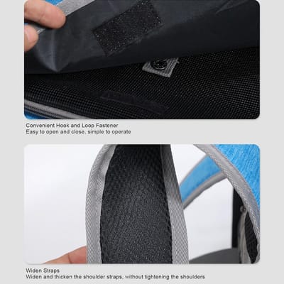 Fietsmand Hond - Draagtas - Veilig Vervoer - Uitbreidbaar Ontwerp - Tot 8kg - Blauw