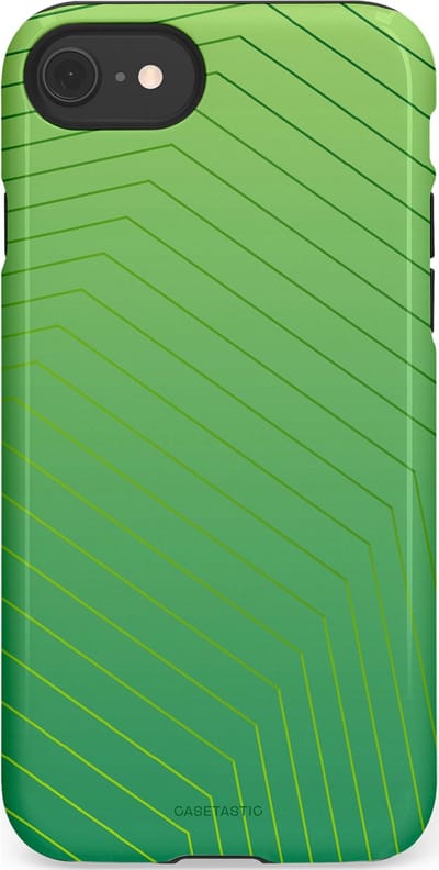 Casetastic Hoesje Geschikt voor Apple iPhone 7/8/SE - Stijlvolle Beschermende Duo-layer Case - Neon Groen Net