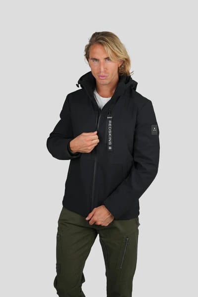 Redskins – Korte Winterjas Heren – Blauw – Capuchon – Thavna Activ – S / 46