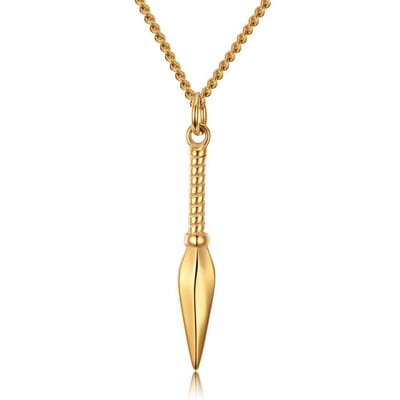 Ketting - heren - goudkleurig - pijl - cadeau voor heren - Liefs Jade