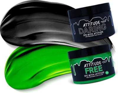 Attitude Hair Dye - NU METAL Kit Semi permanente haarverf kit - Zwart/Groen