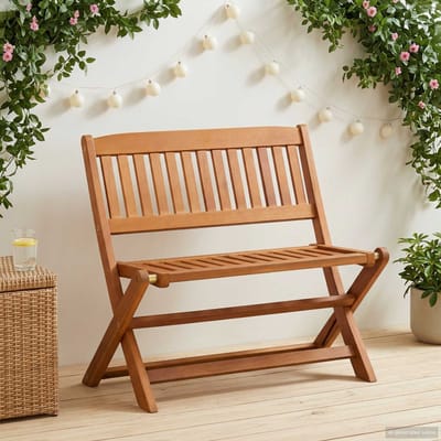 vidaXL - Kinderbank - 1 - -Seater - 61 - x - 38 - x - 57 - cm - Massief - Eucalyptus - Hout