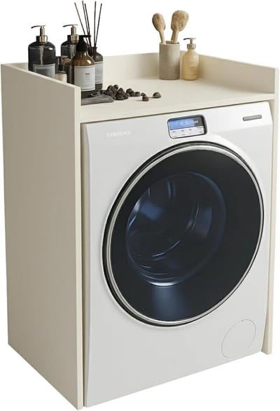 Stabiele Wasmachinekast voor Boven Wasmachine en Droger, Opbergruimte Zonder Boren