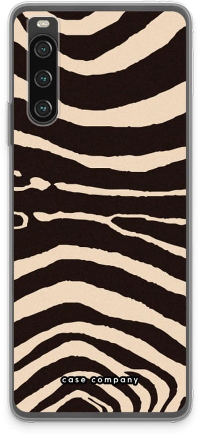 Case Company® - Hoesje geschikt voor Sony Xperia 10 IV hoesje - Arizona Zebra - Soft Cover Telefoonhoesje - Bescherming aan alle Kanten en Schermrand