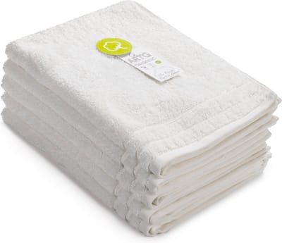 ARTG® Organic - Biologische Katoen - Gastenhanddoek - 60 x 40 cm - Wit - White - Set 5 stuks
