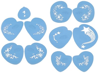 Dailygoods- Sjabloon Herbruikbaar - 5 Stuks Gezichtsbeschildering - Bodypainting/Sjablonen - Make-upstencil - Festival/Halloween - Hoogwaardig PET-materiaal - Gezichtssjabloon