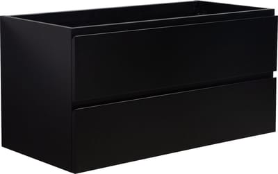 Badplaats Wastafelkast Angela 100 x 48 cm – Mat Zwart – Hangend Wastafelmeubel Met Lades