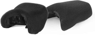 Motorfiets Zitkussen - Zadelhoes Kussen - Comfortabel Rijden - Ademend 3D Gaas - Universeel Ontwerp - Zwart